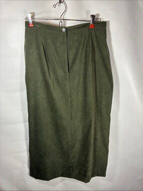 Coldwater Creek Olive Green A-Line Skirt